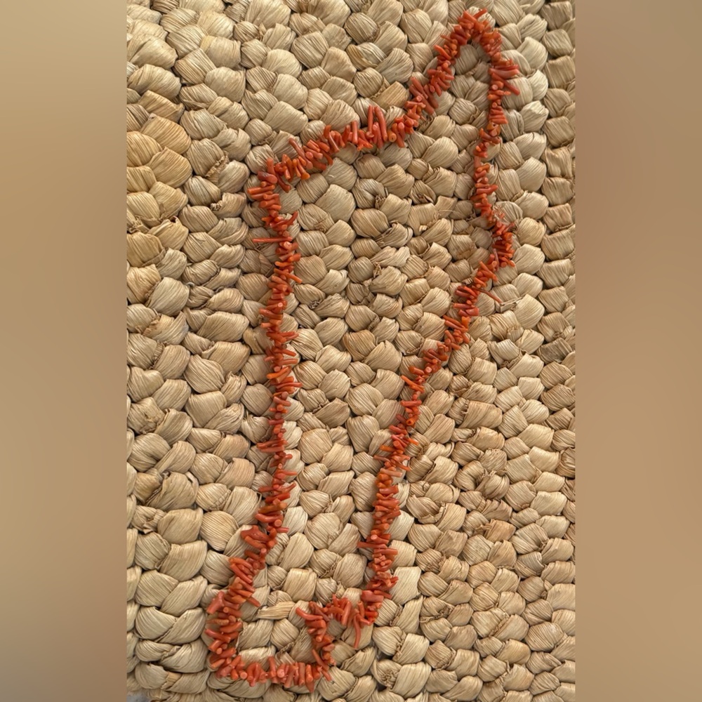 Orange Coral Beaded Necklace